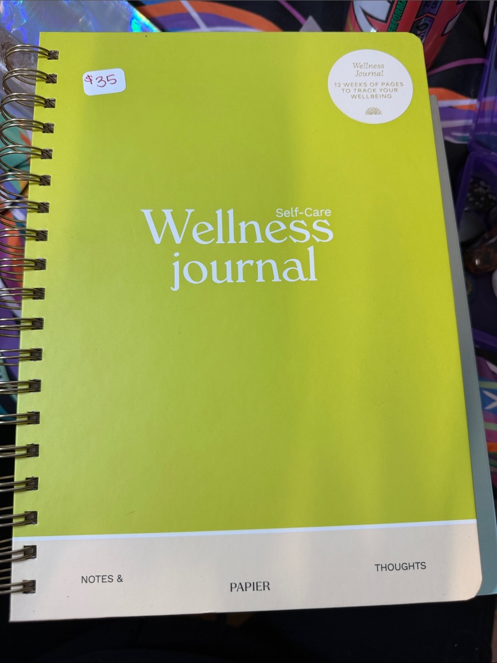 Self-Care Wellness Journal — Lime Green